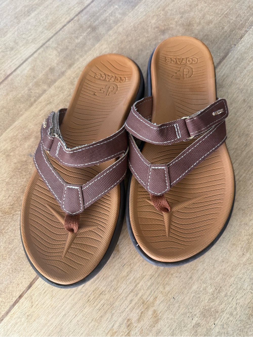 Coface Flip-Thong Sandals in Brown - Comfortable Everyday Women's Sandals